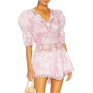 love shack fancy 
devine dress 
Size 4
pink party hand die